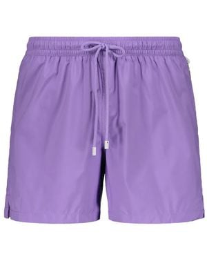 Fedeli Drawstring-Waist Beach Shorts - Purple