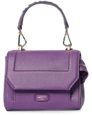 Lancel Ninon Grained Leather Shoulder Bag - Purple