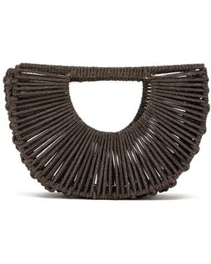 HIBOURAMA Demetra Crystal-Studded Tote Bag - Black