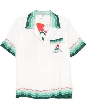 CASABLANCA Short-Sleeve Shirt - Blue