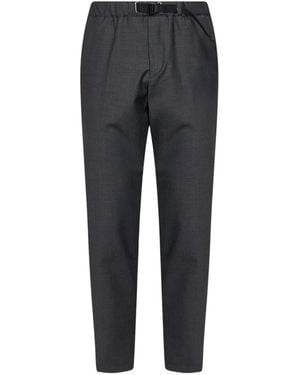 White Sand Belted Tapered-Leg Pants - Blue