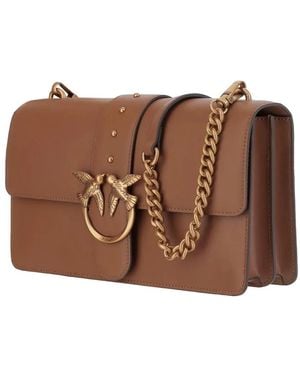 Pinko Love One Chain-Strap Shoulder Bag - Brown