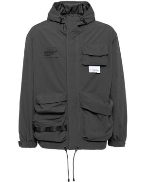 Musium Div. Logo-Embroidered Military Jacket - Grey