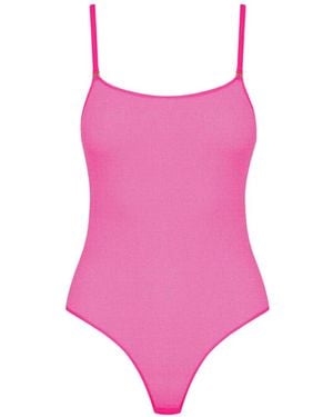 Maison Close Corps À Corps Neon Thong-Style Bodysuit - Pink
