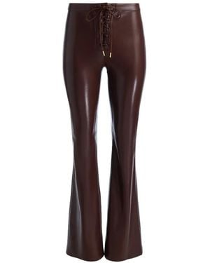 Alice + Olivia Ravyn Lace-Up Bootcut Trousers - Brown