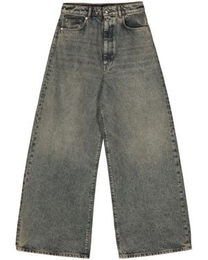 Sportmax Pantalones Anchos Angri - Gris