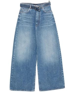 Sportmax Belted Wide-Leg Jeans - Blue