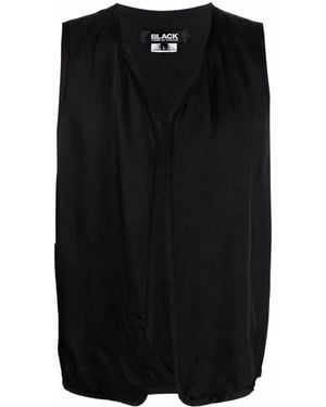 COMME DES GARÇON BLACK ロゴ ベスト - ブラック