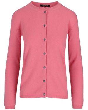 LA ROSE Button-Up Cardigan - Pink