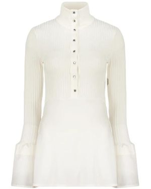 Ellery Top De Canalé Con Puños Acampanados - Blanco