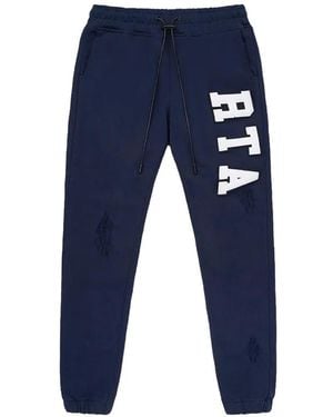 RTA Owen Distressed Track Trousers - Blue