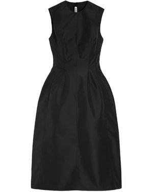 Jil Sander Technical Faille Midi Dress - Black