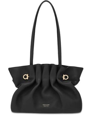 Ferragamo Soft ショルダーバッグ S - ブラック