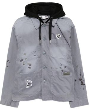 Aape By A Bathing Ape ロゴパッチ ジャケット - グレー