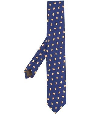 Church's Graphic-Print Silk Tie - Blue