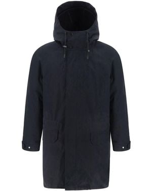 Yves Salomon Hooded Parka - Blue