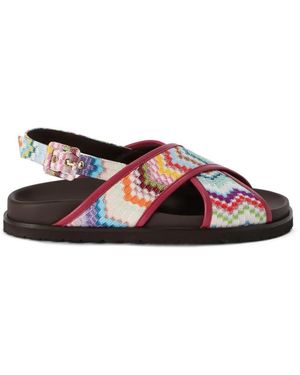 Missoni Sandales À Motif Zigzag - White