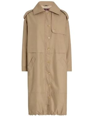 High Glisten Parka Mit Knöpfen - Natur
