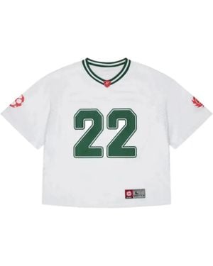 BROKEN PLANET Billboard Football Mesh T-Shirt - White