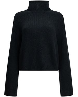 KHAITE Jersey Marke Con Cuello Alto - Negro