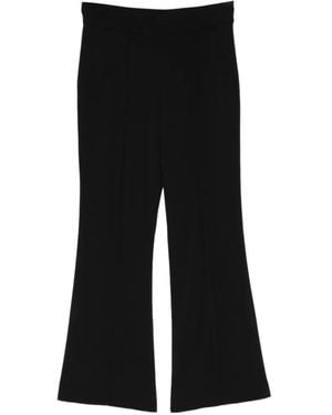 Pamella Roland Pantalon Skinny Évasé À Taille Haute - Black