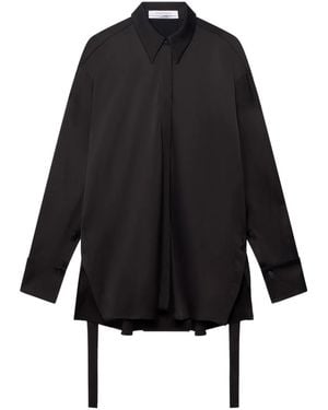 Another Tomorrow Button-Detail Shirt - Black