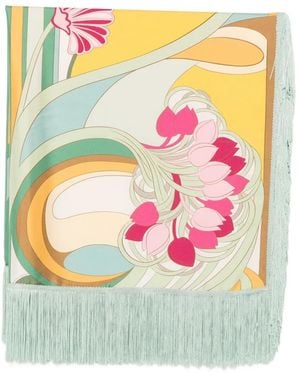 La DoubleJ Fringed Scarf - Grau