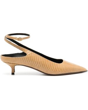 Neous Fornax 45Mm Crocodile-Effect Pumps - Natural