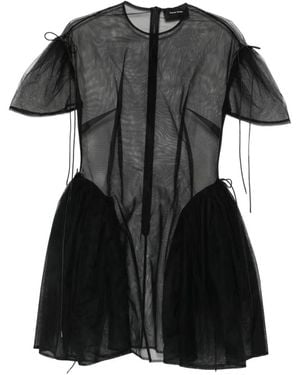 Simone Rocha Puff-Sleeve Mini Dress - Black