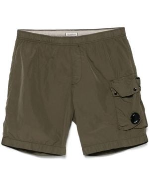 C.P. Company Lens-Detail Swim Shorts - Green