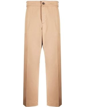 Maison Kitsuné Straight-Leg Tailored Trousers - Natural