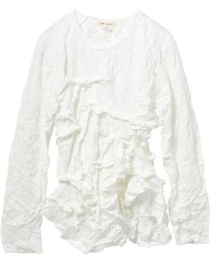 Comme des Garçons Ruffled Long-Sleeve Blouse - White