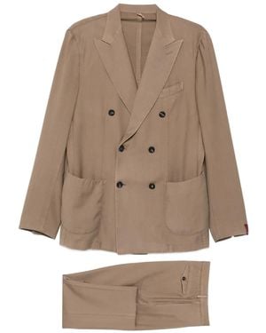 Santaniello Double-Breasted Suit - Natural