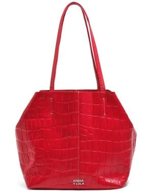 Bimba Y Lola Medium Textured-Leather Tote Bag