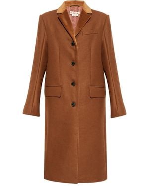 Marni Abrigo de lana con botones - Marrón