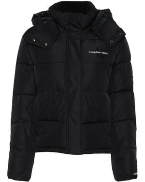 Calvin Klein クロップド パデッドジャケット - ブラック