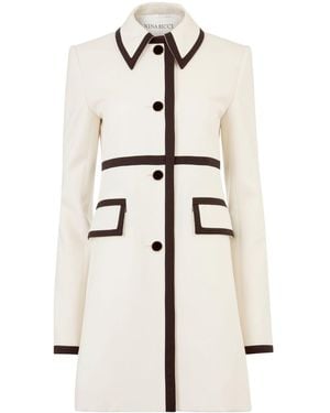 Nina Ricci Wool Gabardine Coat - Natural