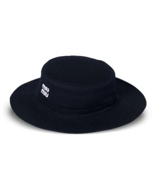 Miu Miu Drill Hat - Blue