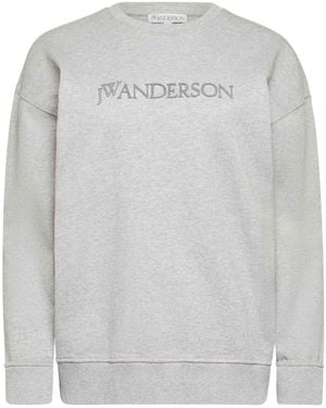 JW Anderson Logo-Embroidered Sweatshirt - Grey