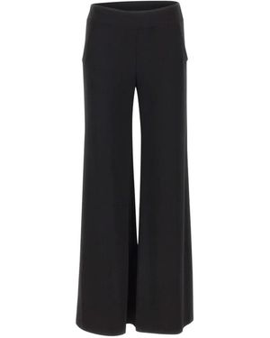 Joseph Ribkoff Elasticated-Waistband Wide-Leg Pants - Black