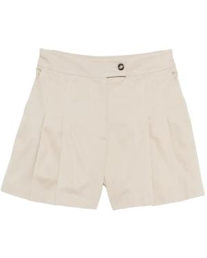 Fedeli Egon Pleated Shorts - Natural