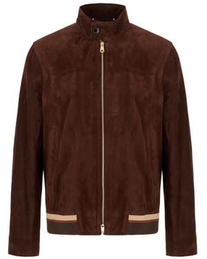 Paul Smith スエード ジップジャケット - ブラウン