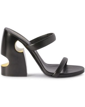 Off-White c/o Virgil Abloh Pop Meteor Leather Heeled Mules - Black