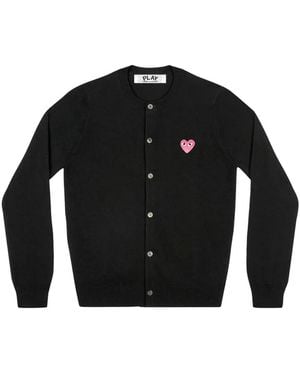 COMME DES GARÇONS PLAY Cárdigan De Punto Con Parche De Corazón - Negro