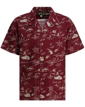Montbell Printed Short-Sleeve Shirt - Red