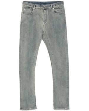Rick Owens Detroit Faded-Effect Five-Pocket Jeans - Grey