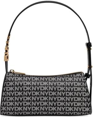 DKNY Bolso Con Placa Del Logo - Negro