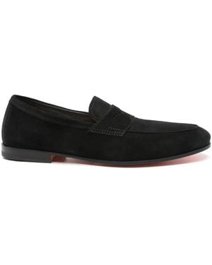 Santoni Suede Loafers - Black