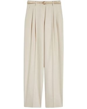 Max Mara ベルテッド パンツ - ホワイト