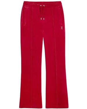 Juicy Couture Pantalon De Jogging Diamanté En Velours - Rouge